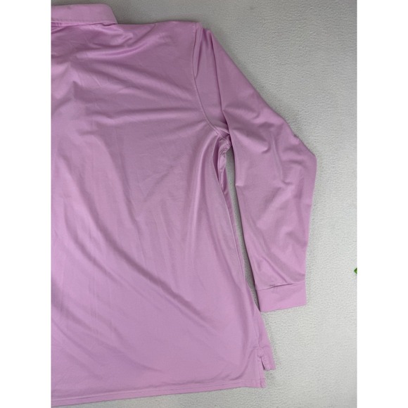 Holderness & Bourne Shirt Men's XXL Long Sleeve Golf Polo Guilford Pink Oxford - Picture 11 of 12